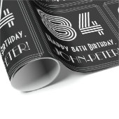 84番目の誕生日:インスパイアアールデコ「84」を見る/名前 ラッピングペーパー (ロールコーナー)