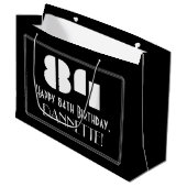 84誕生日インスパイア～アールデコルック"84" +名前 ラージペーパーバッグ (正面アングル)