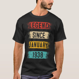 84誕生日レトロヴィンテージ伝説1月から Tシャツ