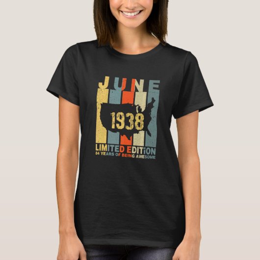 84誕生日1938年6月84歳素晴らし Tシャツ (正面)