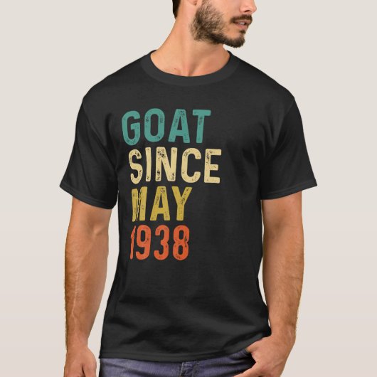84誕生日84歳ヤギ1938年5月以来 Tシャツ (正面)