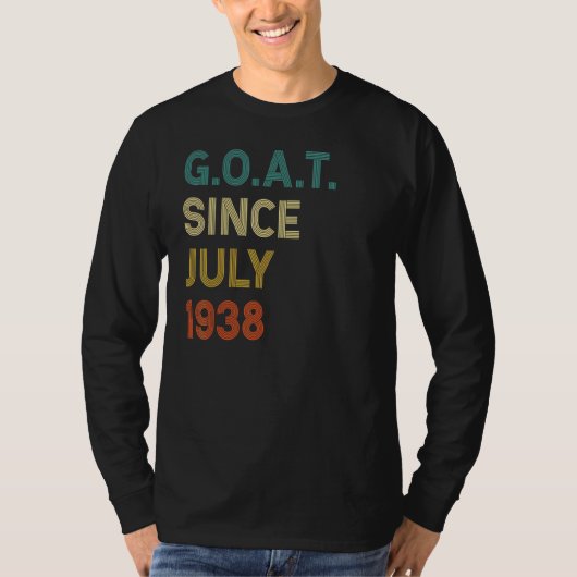 84誕生日84歳ヤギ1938年7月以来 Tシャツ (正面)