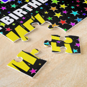 84誕生日:おもしろい、カラフル星野パターン ジグソーパズル (側面)