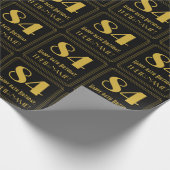 84誕生日~アールデコ見るインスパイア"84",名前 ラッピングペーパー (角)