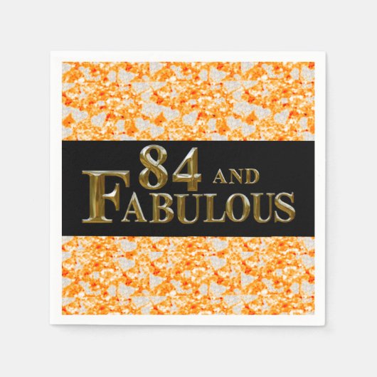 84誕生日 スタンダードカクテルナプキン (正面)