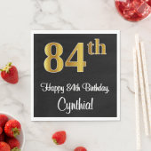 84誕生日~ラグジュアリーエレガントなフェイク金ゴールドルック# スタンダードランチョンナプキン (インサイチュ)