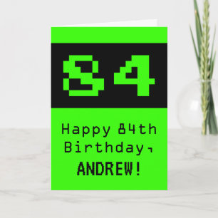 84誕生日:Nerdy/オタク系のスタイル「84」と名前 カード