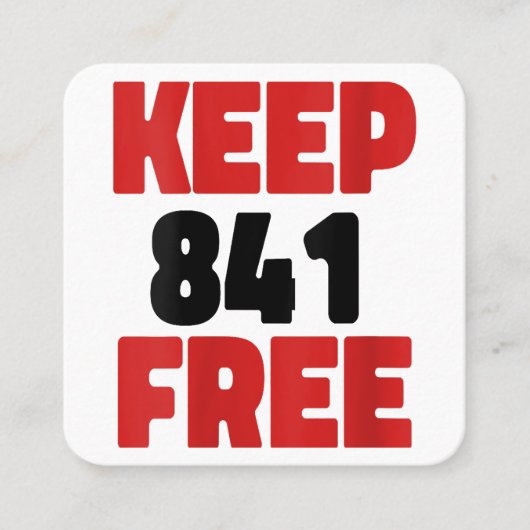 841サーフィンオッタ841 841保フリーカリフォルニアオッタ スクエア名刺 (正面)