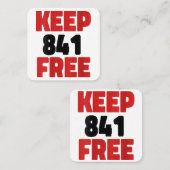 841サーフィンオッタ841 841保フリーカリフォルニアオッタ スクエア名刺 (正面/裏面)