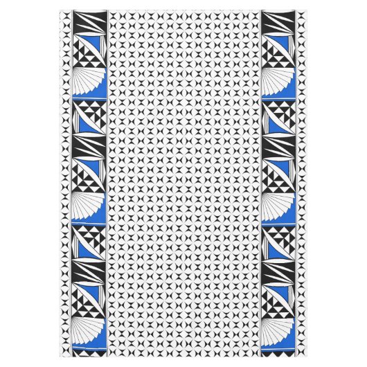 84"南西の日の出（青） テーブルクロス (正面)