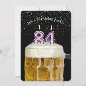 84h誕生日キャンドルパーティの招待状 招待状 (正面)