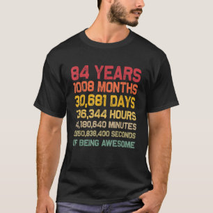 84thカウントダウン誕生日84歳男女 tシャツ