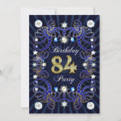 84th誕生日パーティー招待状と宝石の塊 招待状 (正面)