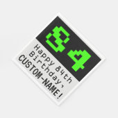 84th誕生日 – ネルディ/オタク系のスタイル「84」と名前 スタンダードランチョンナプキン (角)