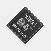 84th Birthday Party:アールデコスタイル+名前をカスタムする スタンダードランチョンナプキン (角)