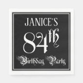 84th Birthday Party – スクリプファンシート+名前をカスタムする スタンダードランチョンナプキン (正面)