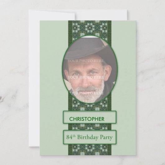 84th Birthday Party Invitation写真の追加 招待状 (正面)