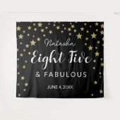 85と素晴らしい誕生日フォトブースの背景 タペストリー (正面(横))