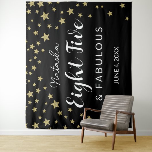 85と素晴らしい誕生日フォトブースの背景 タペストリー (インサイチュ)