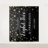 85と素晴らしい誕生日フォトブースの背景 タペストリー (正面)