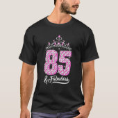 85と素晴らしい85誕生日ダイヤモンドクラウンウィメンズ Tシャツ (正面)