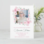 85エレガント歳の誕生日招待状写真保 招待状 (スタンド正面)