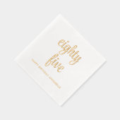 85エレガント誕生日ゴールドフォイルモダンナプキンス 箔ナプキン (右)