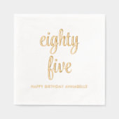 85エレガント誕生日ゴールドフォイルモダンナプキンス 箔ナプキン (正面)