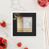 85エレガント誕生日フォト紙ナプキンス スタンダードカクテルナプキン (インサイチュ)