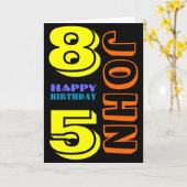 85パーソナライズされた番目の誕生日グリーティングカード カード (黄色い花)