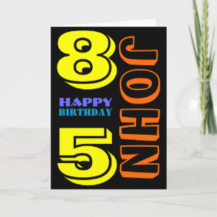 85パーソナライズされた番目の誕生日グリーティングカード カード