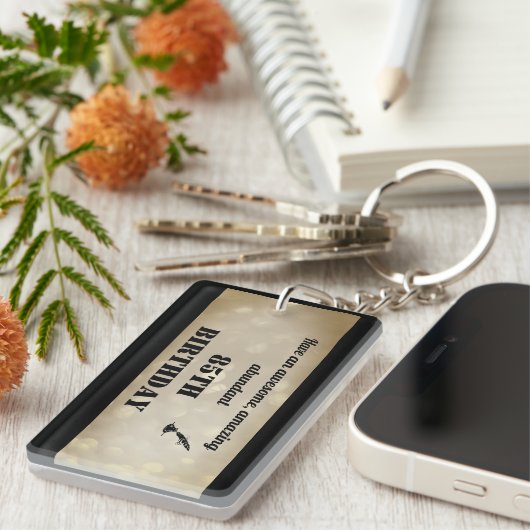 85パーソナライズされた誕生日アクリル酸キーチェーン キーホルダー (正面右)