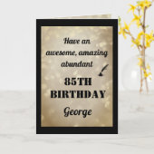 85パーソナライズされた誕生日折りグリーティングカード カード (黄色い花)