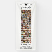 85フォトコラージュ卒業白モダンミニマル色 横断幕 (縦)