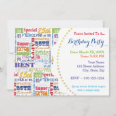 85ユニーク歳の誕生日プレゼント 招待状 (正面)