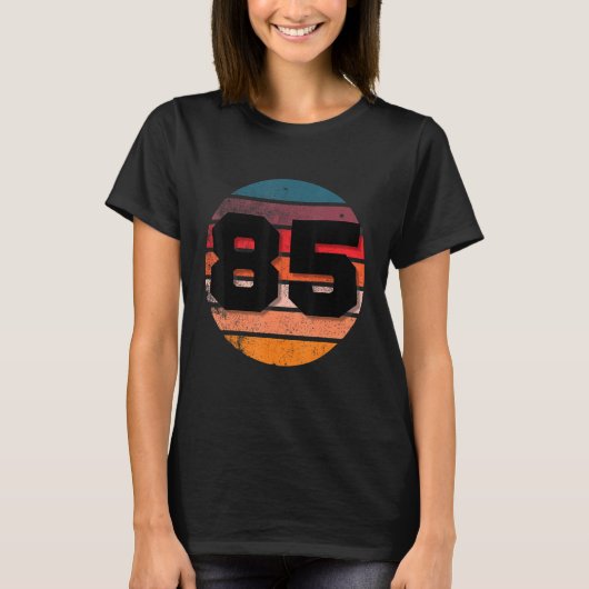 85レトロ日没85歳誕生日スクー Tシャツ (正面)