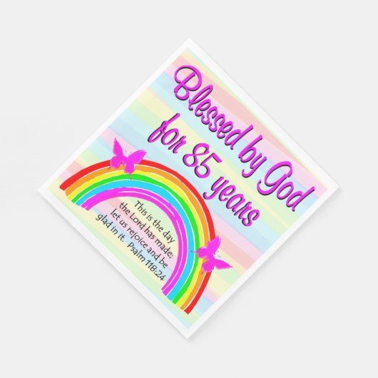 85位大切誕生日祈りの言葉ナプキンス スタンダードランチョンナプキン (角)