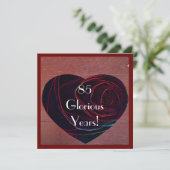 85位誕生祝いレッドローズハート 招待状 (スタンド正面)