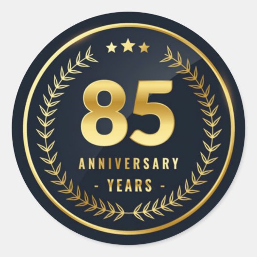 85周年記念封筒用シール ラウンドシール (正面)