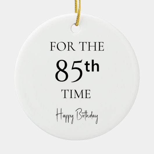 85回目の誕生日おめでとう セラミックオーナメント (正面)