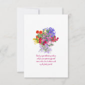 85年ガーデンエレガントフローラ- 85誕生日 サンキューカード (裏面)