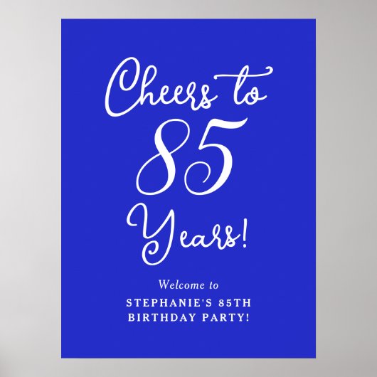 85年王室の間の青い応援誕生日へようこそ ポスター (正面)