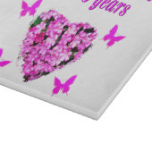 85年賛美間の神によるピンクのフローラ カッティングボード (角)