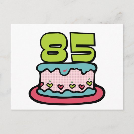 85歳お誕生日ケーキ ポストカード (正面)