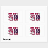 85歳と一緒に散らかしてはいけない 長方形シール (シート)