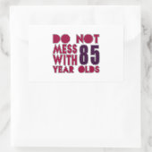 85歳と一緒に散らかしてはいけない 長方形シール (バッグ)