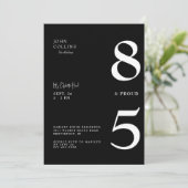 85歳と黒誇りを持った誕生日パーティーの招待状 招待状 (スタンド正面)