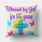 85歳の古い誕生日枕を愛するイエス クッション (裏面)