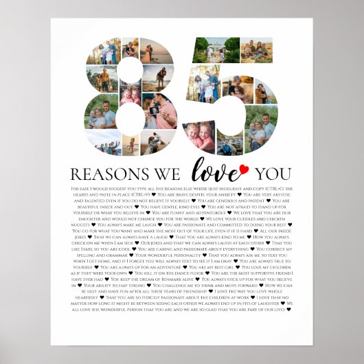 85歳の愛する理由フォトコラージュ ポスター (正面)