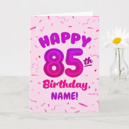 85歳の数字 名前入り 誕生日カード カード